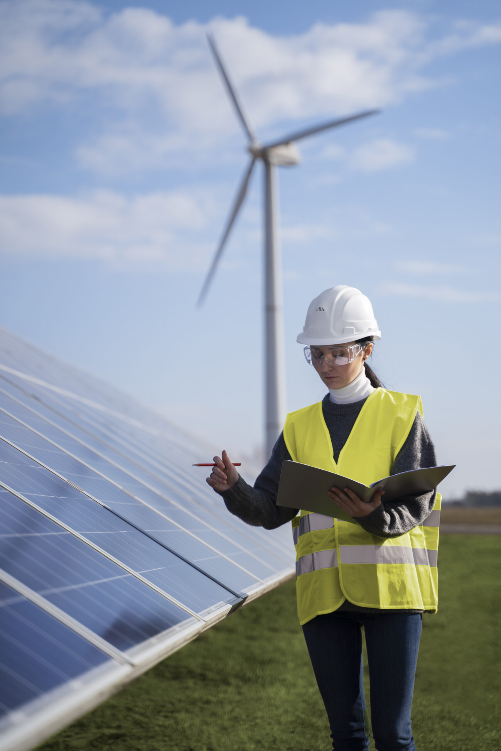 medium-shot-engineer-checking-solar-pannels